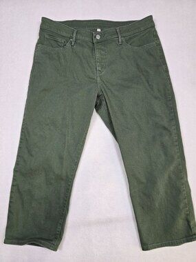 Levis 505 Straight Leg Green Denim Jeans 16W